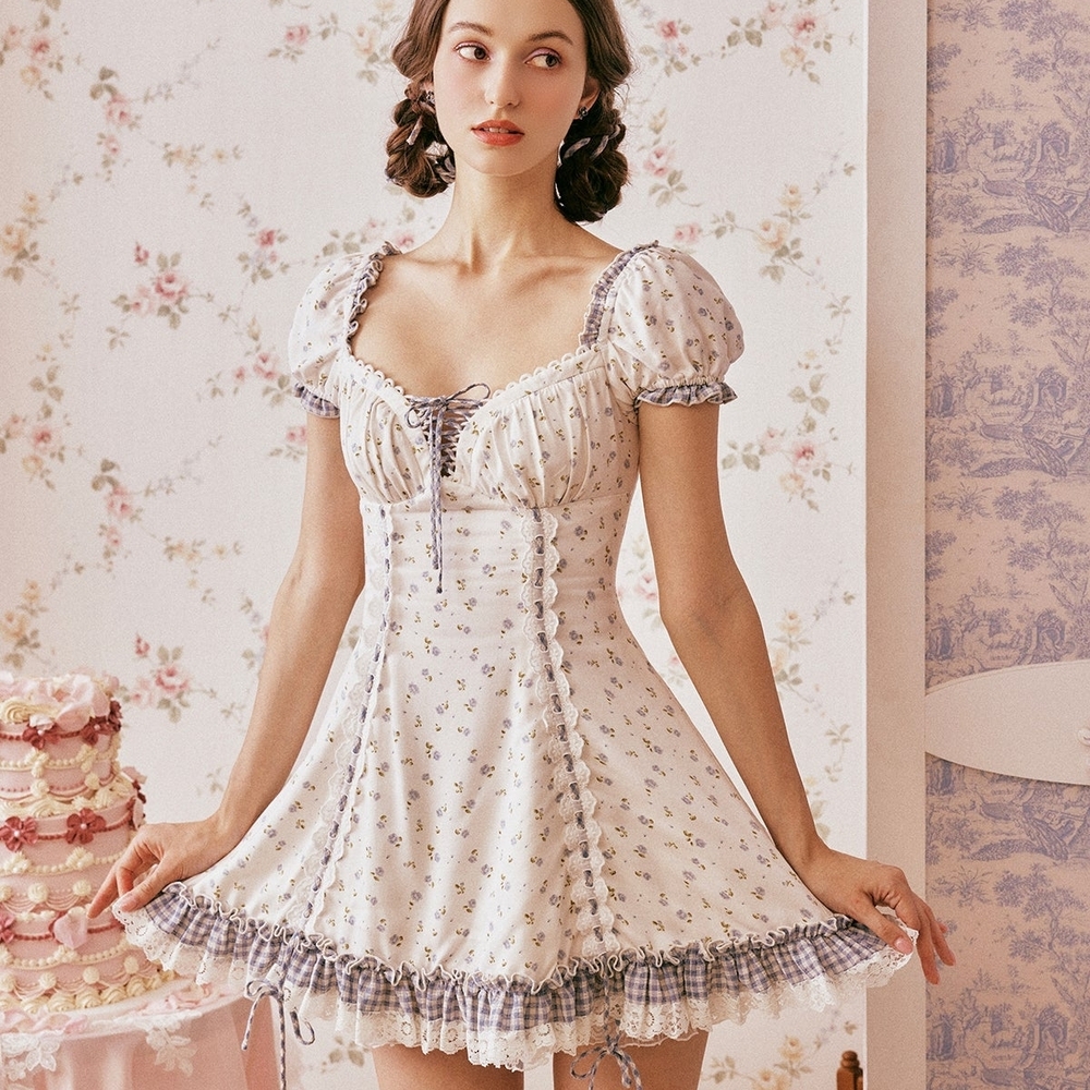 Lacemade White Floral Mini Dress